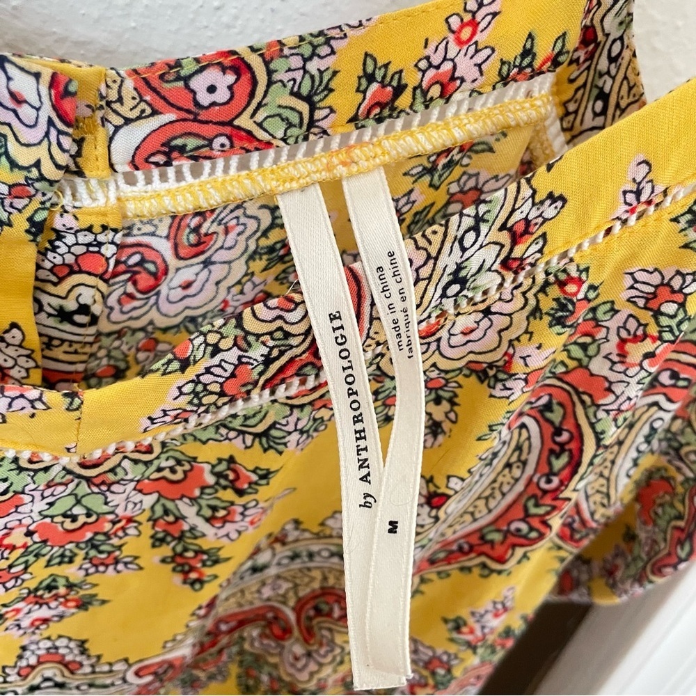 Anthropologie Yellow and Pink Floral Jumpsuit - Picture 4 of 5